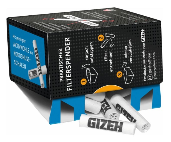Gizeh Aktivkohlefilter Blau Extra Slim Ø6mm 34 Stück 4