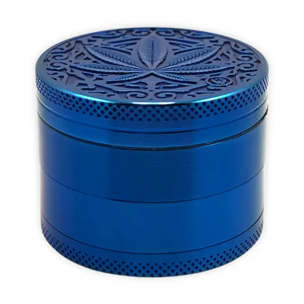 FIRE-FLOW 4-Part Grinder Icy Blue Trance Leaf Ø 50mm Blau Zink 1