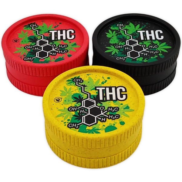 FIRE-FLOW Hemp Grinder THC Molekül 2-Part Ø 55mm Farbauswahl 1