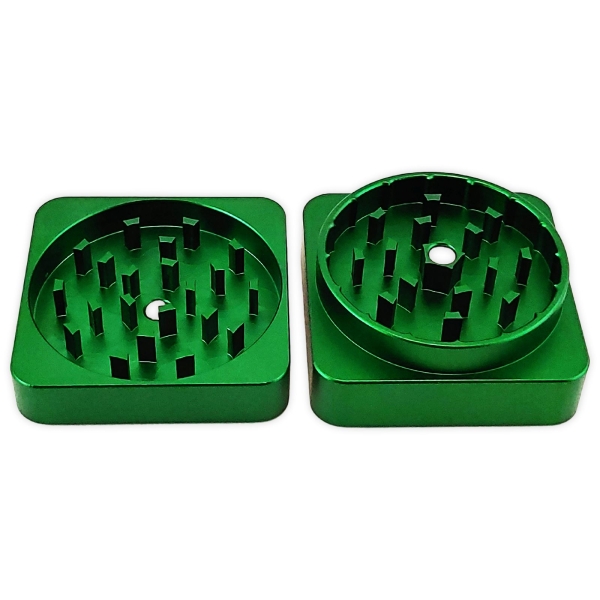 Ghodt 2-Part Square Grinder Ø 50mm Grün Alu CNC 2