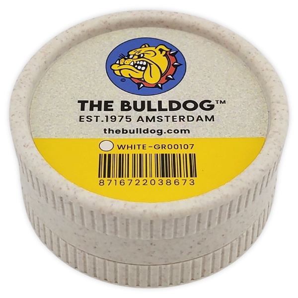 The Bulldog Amsterdam Hemp Grinder 2-Part Ø 55mm Farbe Weiß 2