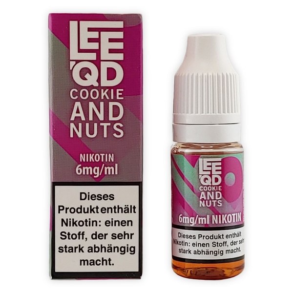 LEEQD Crazy Cookie and Nuts 10ml Liquid E-Zigarette 6mg Nikotin 1