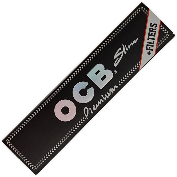 OCB King Size Slim Premium schwarz 32 Blatt + 32 Tips 1