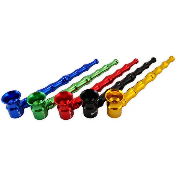 Metall Pfeife Ghodt Bambus Optik 13cm 2-teilig Farbauswahl 2