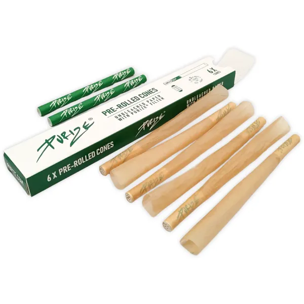 Purize Pre-Rolled Cones KS 6er Pack mit Ø6mm Aktivkohlefilter 2