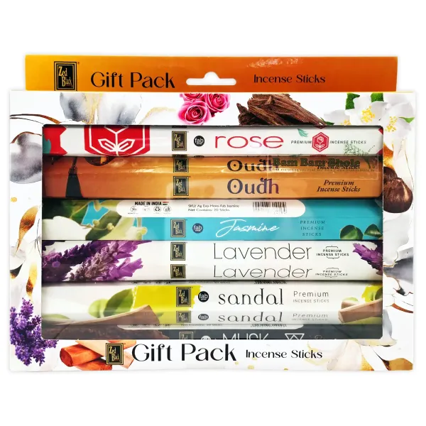 Zed Black Incense Sticks Gift Pack 6x 20 Räucherstäbchen Auswahl Indien 1