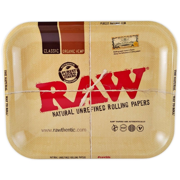 RAW Classic Brown Rolling Tray Drehunterlage Big Size Tablett 1