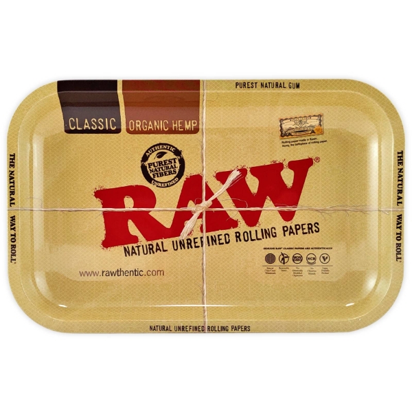 RAW Classic Brown Rolling Tray Drehunterlage Medium Size Tablett 1