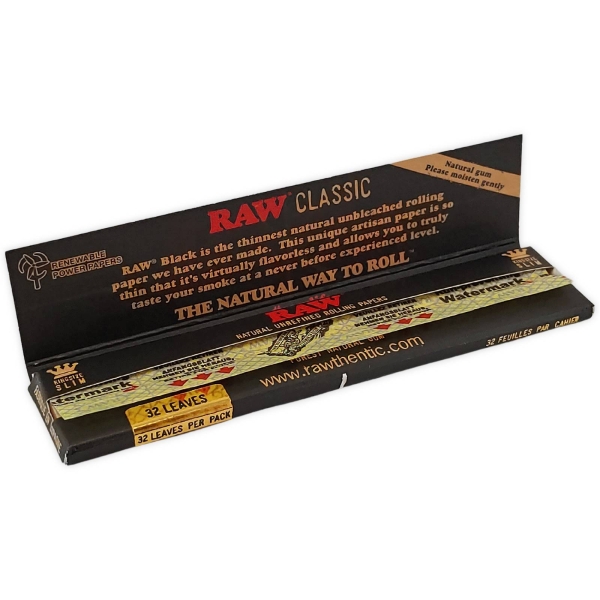 RAW King Size Slim Classic Black 32 Blatt Longpaper 2