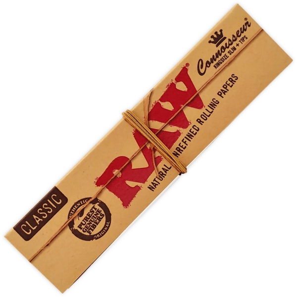 RAW King Size Slim Classic Connoisseur 32 Blatt + 32 Tips Longpaper 1