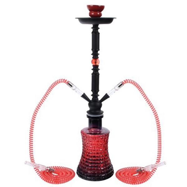 Shisha Modern Orient Red 58cm 2 Schläuche Wasserpfeife