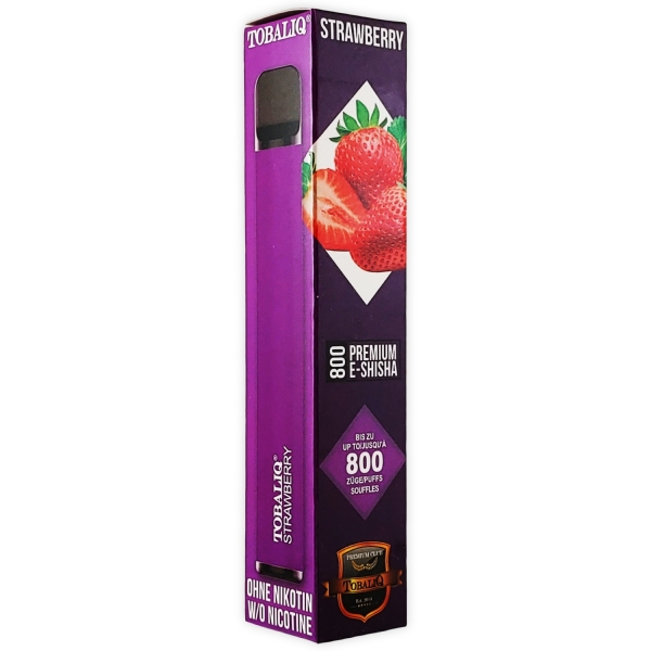 TobaliQ Strawberry E-Shisha Vape 800 Züge ohne Nikotin 1