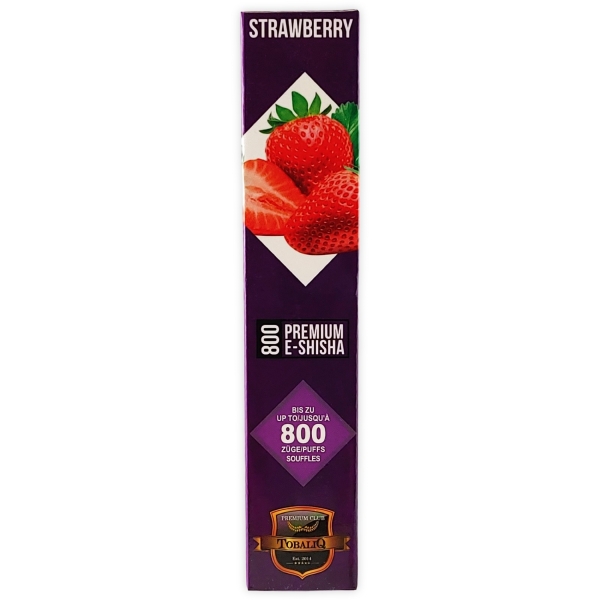 TobaliQ Strawberry E-Shisha Vape 800 Züge ohne Nikotin 2