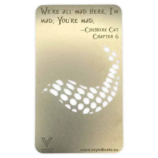 V-Syndicate Grinder Card Cheshire Cat Grinsekatze Scheckkarte 3