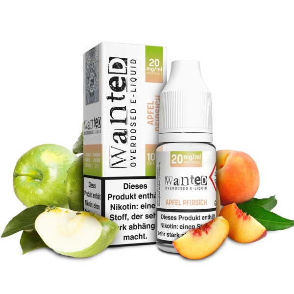 Wanted Apfel Pfirsich 20mg Overdosed 10ml Nikotinsalzliquid 2