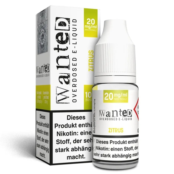 Wanted Zitrus 20mg Overdosed 10ml Nikotinsalzliquid 1