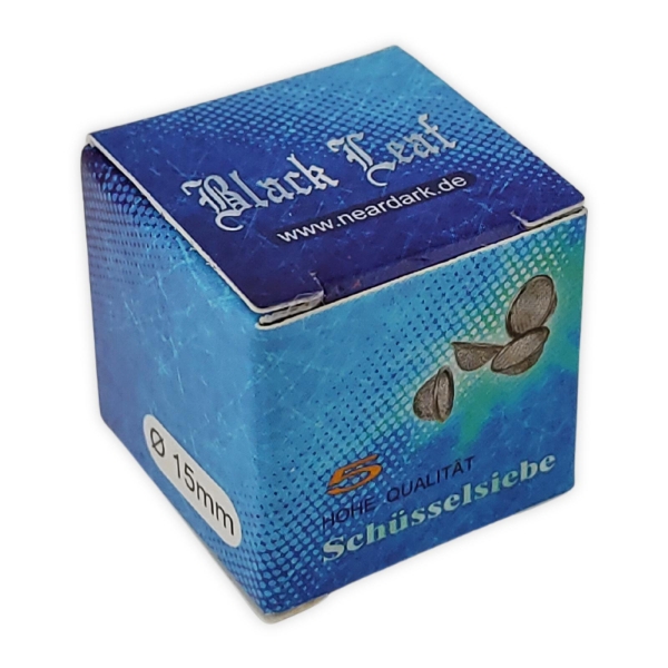 5er Pack Black Leaf Schüsselsiebe 15mm Edelstahl Siebe Bong Aktivkohleadapter 2