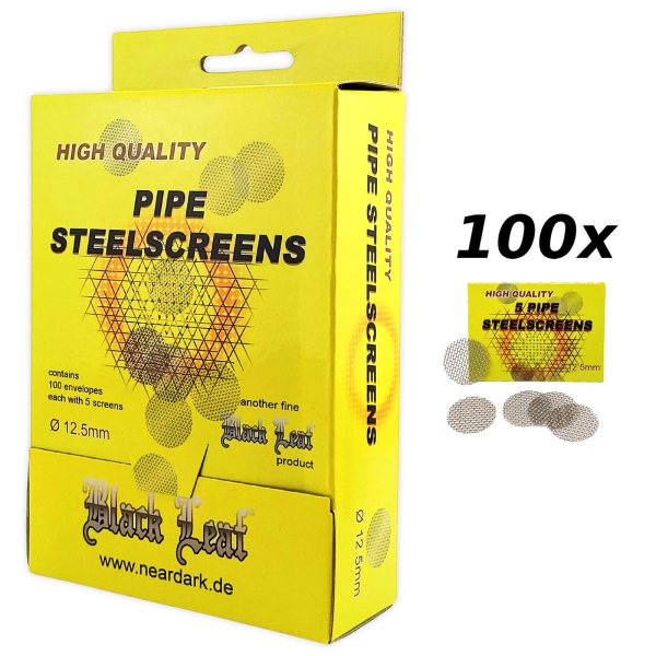 100x 5er Pack Black Leaf Einlegesiebe grob 12,5mm Edelstahl Siebe Kopf 1