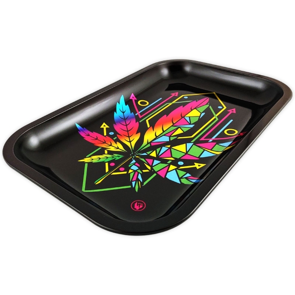FIRE-FLOW Geometrical Leaves Rolling Tray Drehunterlage Medium Size Tablett 2