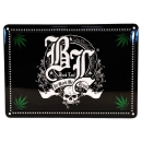 Black Leaf Metallschild 