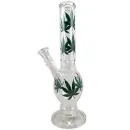 Glasbong Green Canna Leafs 30cm 14.5 Schliff Kugel Eisbong 1