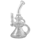 Glasbong Oil Rig mit Trommelpercolator & Doppelkammer 21cm 14.5 Schliff 1