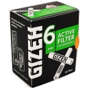 Gizeh Aktivkohlefilter Extra Slim Ø6mm 34 Stück Kokos-Basis Activ Tips 1