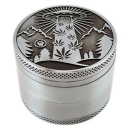 Fire-Flow 4-Part Grinder 420 Alien Ufo Ø 50mm Silber Alu CNC 1