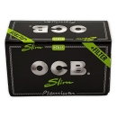 OCB Rolls Premium Schwarz 4 Meter + 40 Tips Slim Endlospaper Rolle 1
