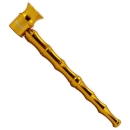Ghodt Bambus Optik Metall Pfeife 13cm Farbe Gold 2-teilig 1