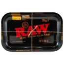 RAW Classic Black Rolling Tray Drehunterlage Medium Size Tablett 1