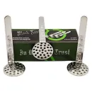 3er Pack Black Leaf Hängesiebe 18mm Edelstahl Siebe Bong Kopf 1