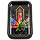 FIRE-FLOW Geometrical Leaves Rolling Tray Drehunterlage Medium Size Tablett 1